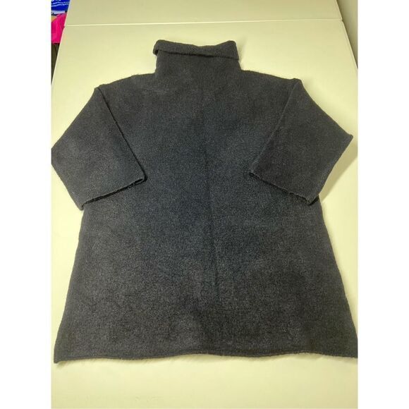 Zara Knit  Melange Knitted Turtleneck Top Black Size S Turtleneck - Picture 5 of 9